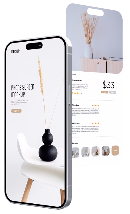 imagen de celular con web